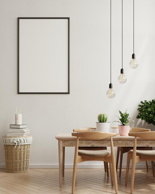 Photo empty chairs and table against wall at home