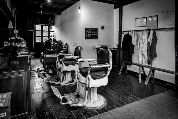 empty chairs and tables