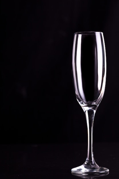 Empty champagne flute