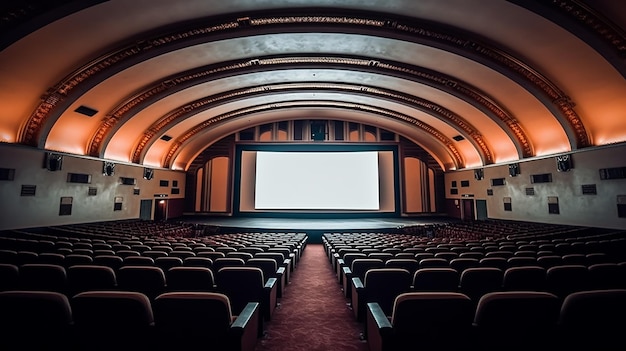 Empty cinema interior view