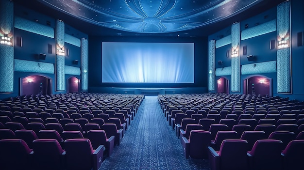 Empty cinema interior view