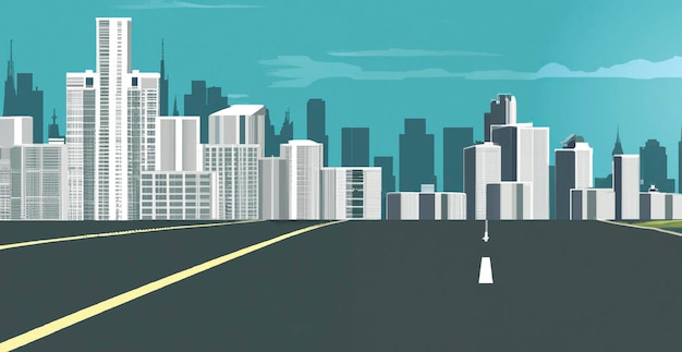 empty city road sunrise
