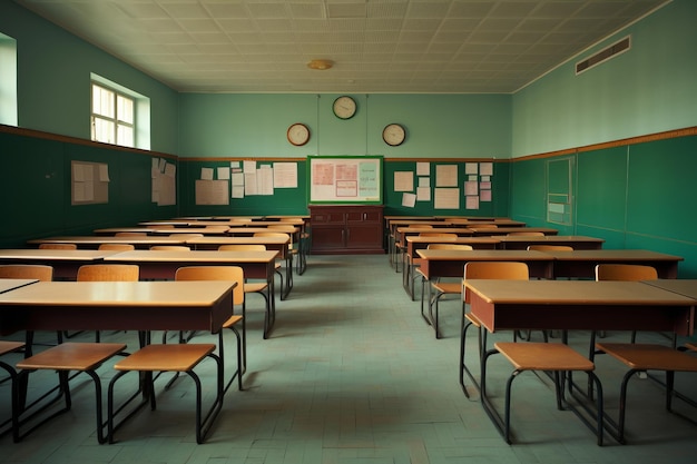 empty class in school