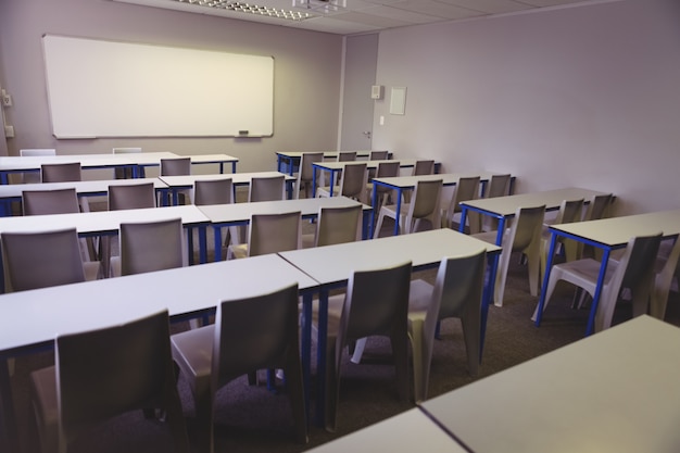 Empty classroom in the college