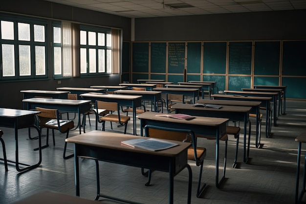 Empty classroom