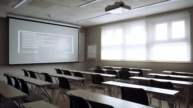 Photo empty classroom