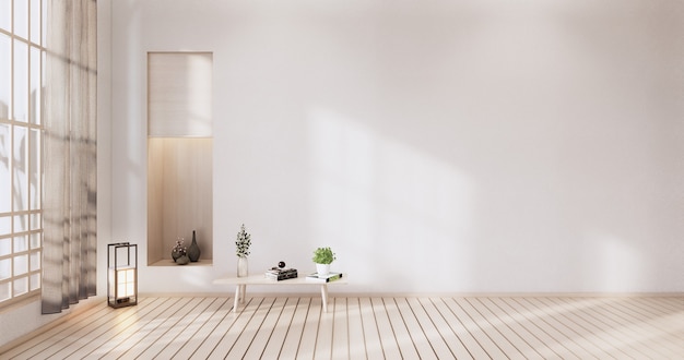 Empty - Clean modern room japanese style.3D rendering