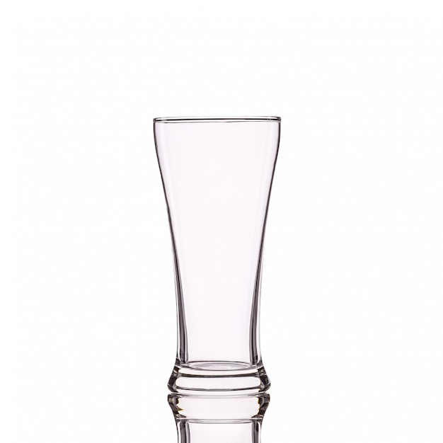 Empty clear drinking glass.