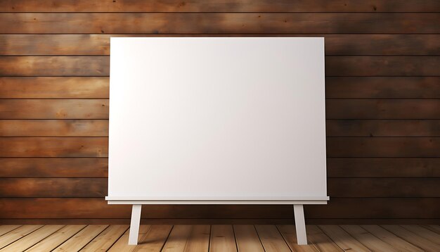 Photo empty clipboard mock up on wooden simple white clip board blank