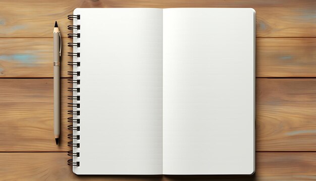 Photo empty clipboard mock up on wooden simple white clip board blank