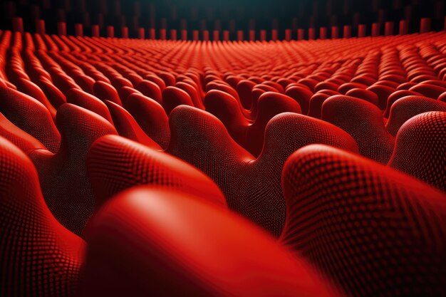 Empty comfortable red cinema or theater seats