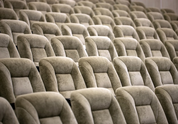 Empty comfortable seats in theater