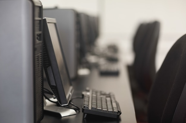 Empty computer room