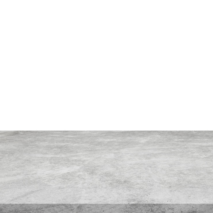 Photo empty concrete table on isolated white and background.