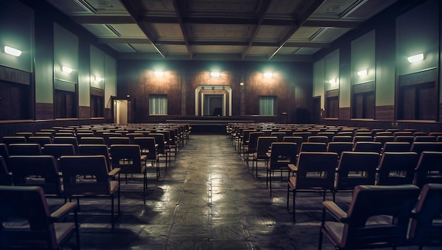 Empty conference hall and classroom