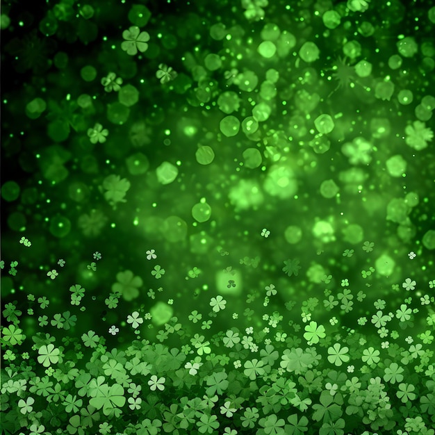 empty copy space beautiful green background for st patrick s day with shamrocks