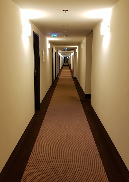 Empty corridor in building