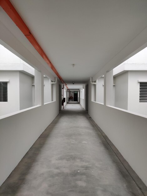 Empty corridor in building