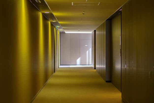 Empty corridor of building