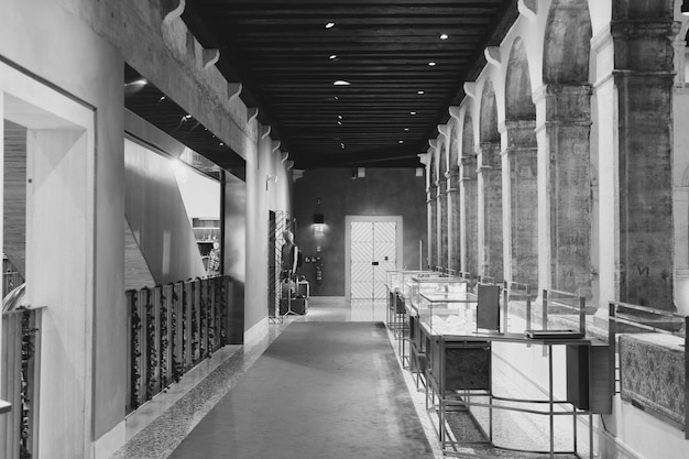 Empty corridor of building