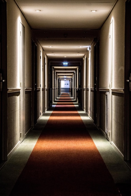 Empty corridor in building