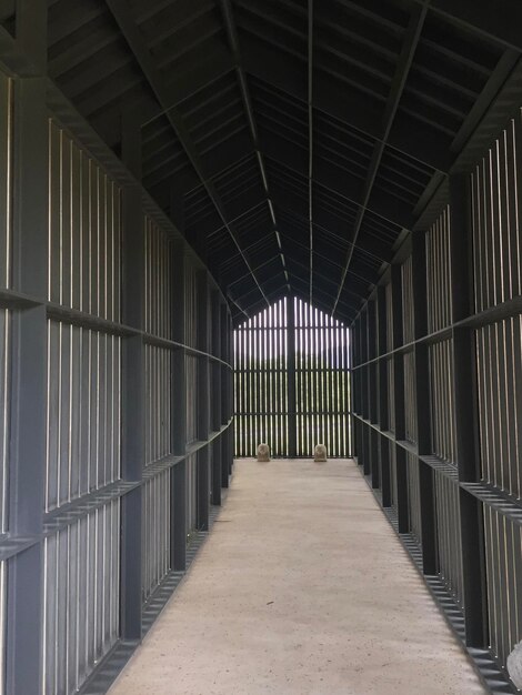 Empty corridor in building