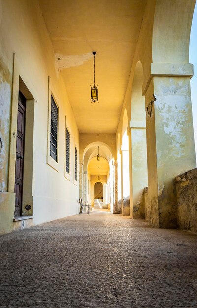 Empty corridor of building