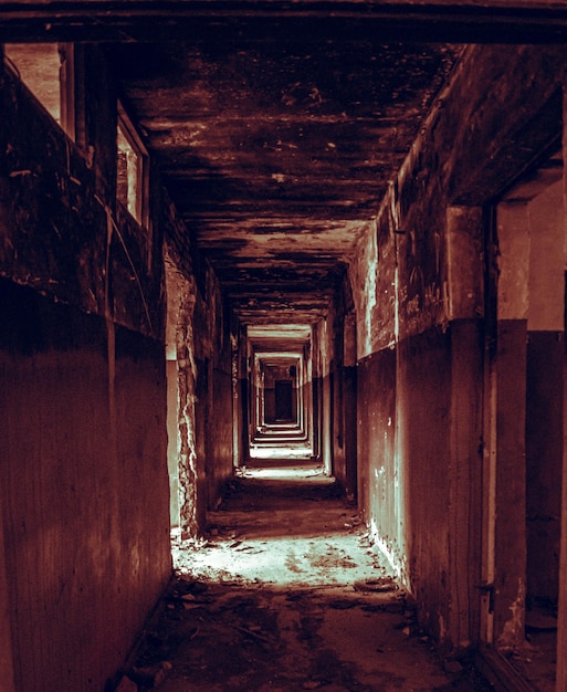 Empty corridor of building