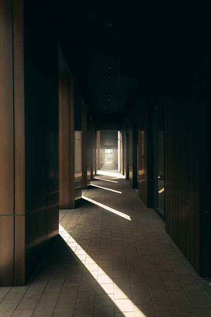 Empty corridor of building