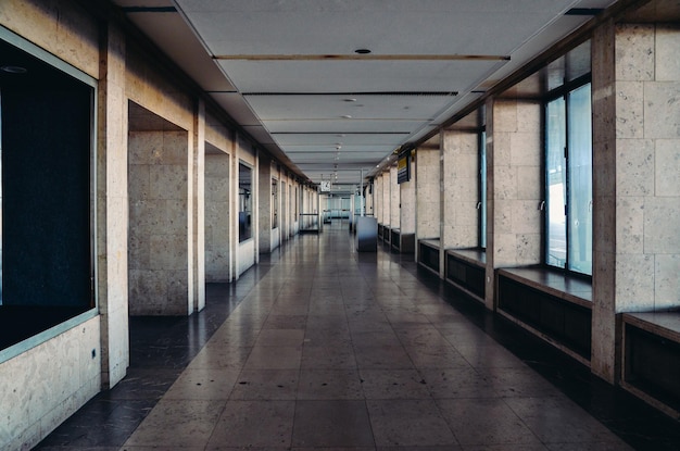 Empty corridor of building