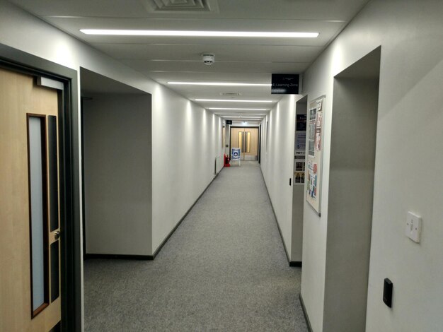 Empty corridor in hospital