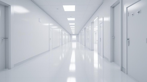 Photo empty corridor in the modern office building