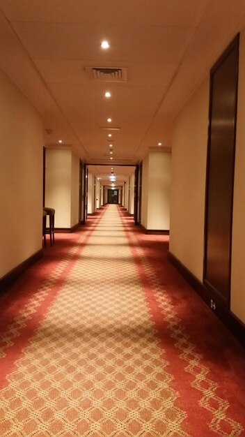 Empty corridor of subway station