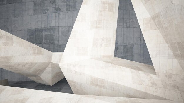 Пустой темный абстрактный бетонный интерьер комнаты 3D иллюстрация 3D рендеринг