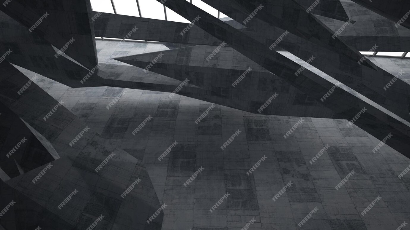Premium Photo | Empty dark abstract concrete room interior