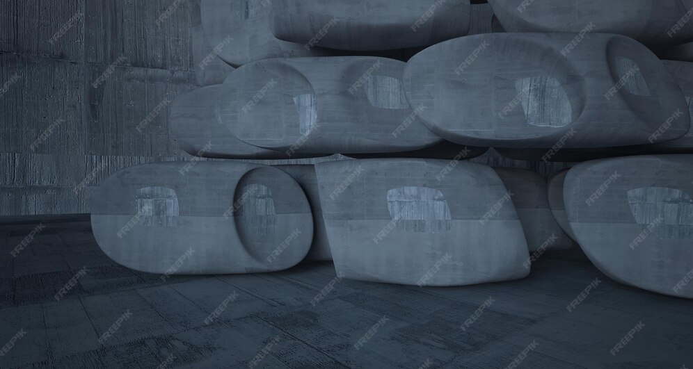 Premium Photo | Empty dark abstract concrete room smooth interior