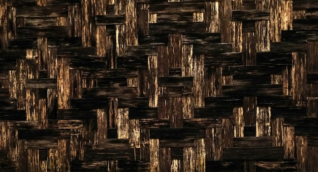 Фото Пустые темно- и светло-коричневые на бамбуковом плетении фон бамбуковые полоски для абстрактного дизайнатекстура красивая из натуральных тканых материалов узоры пространство для работы винтажные обои крупным планом