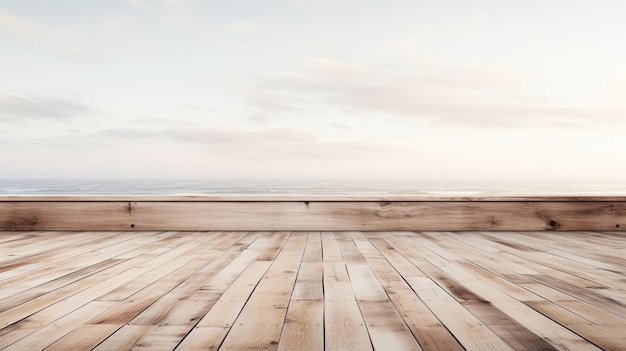 Empty deck on white background