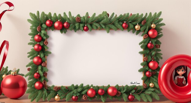 Photo empty decorated frame ideas crafting stunning holiday visuals