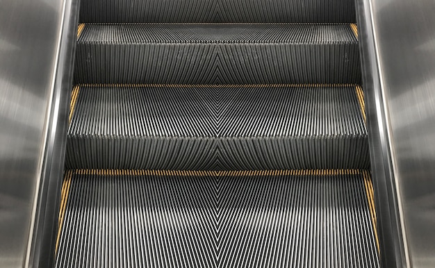 Empty escalator stair machine indoor