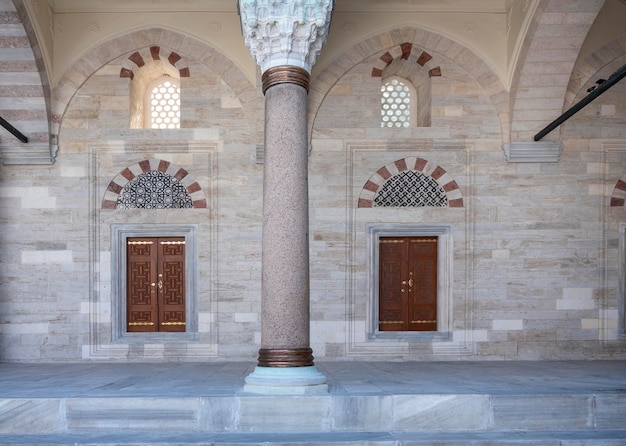 Empty exterior wall Mosque