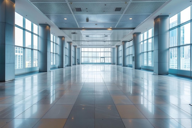 Empty floor in modern office building