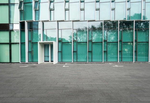 Photo empty floors and modern urban buildings in shenzhen, china