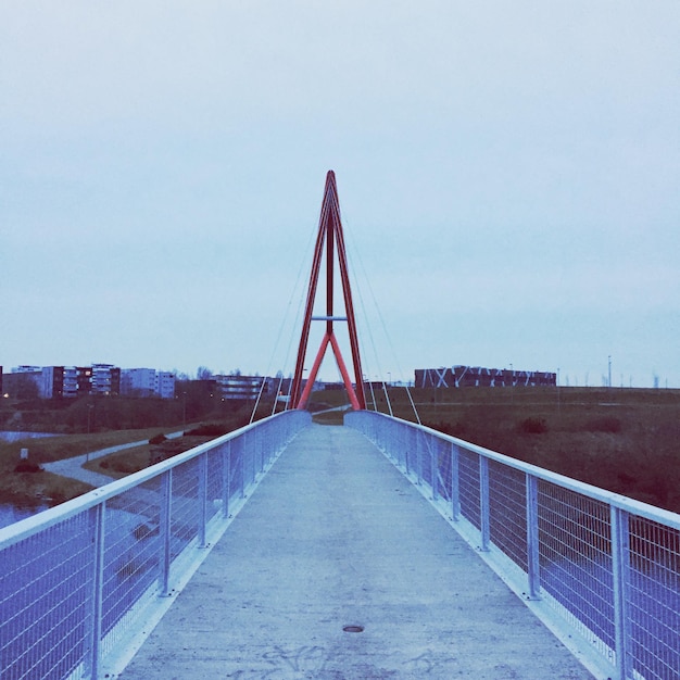 Photo empty footbridge