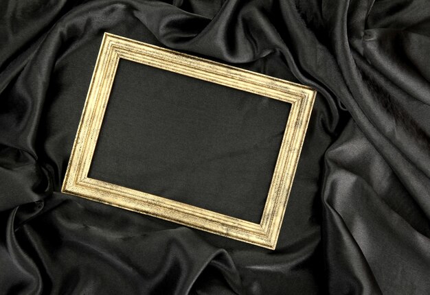 empty frame on beautiful silk