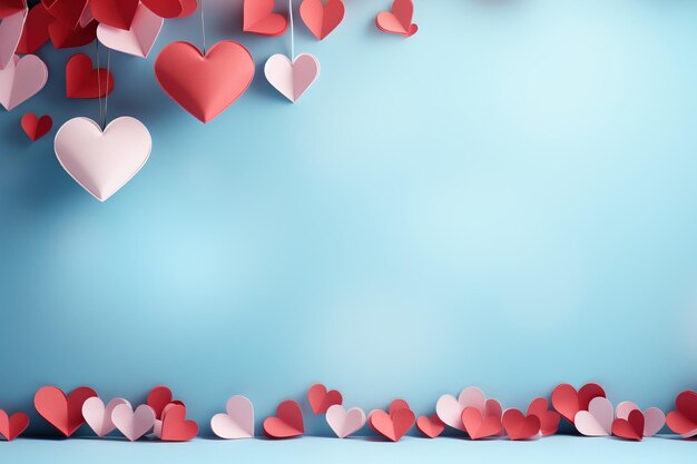 empty frame space blank with Valentines Theme background festival Valentines day generative ai