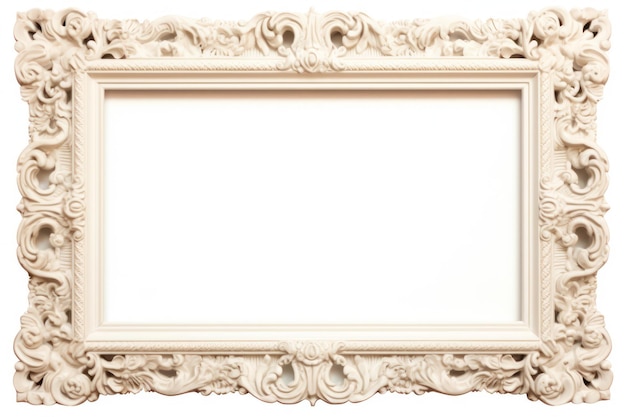 Empty Frame on White Background AI Generated