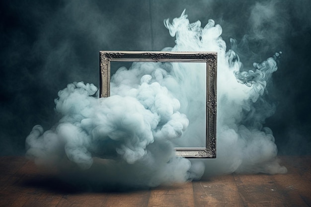 Empty frame with cloud dust and copy space