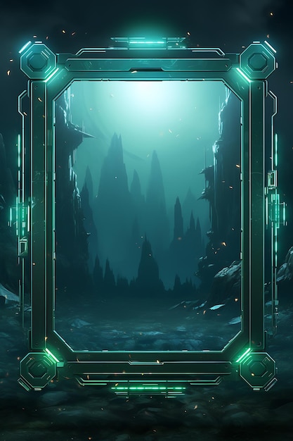 empty game square avatar frame beautiful and dreamy background