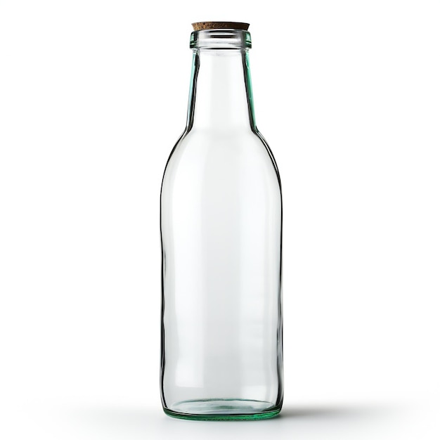 空のガラス瓶が白い背景で隔離